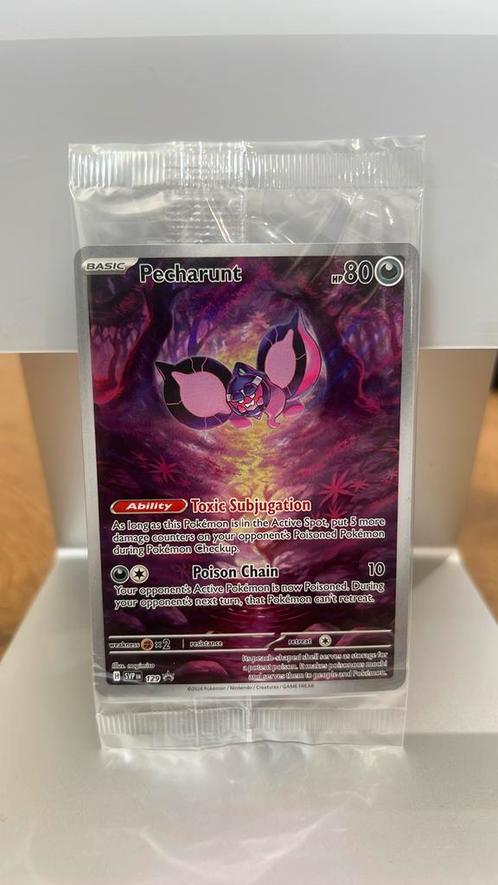 Pecharunt 129 foil promo black star pokemon kaart kaarten, Hobby en Vrije tijd, Verzamelkaartspellen | Pokémon, Nieuw, Losse kaart