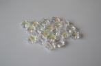 20 witte kristal glaskralen 8mm, Nieuw, Kraal, Ophalen of Verzenden
