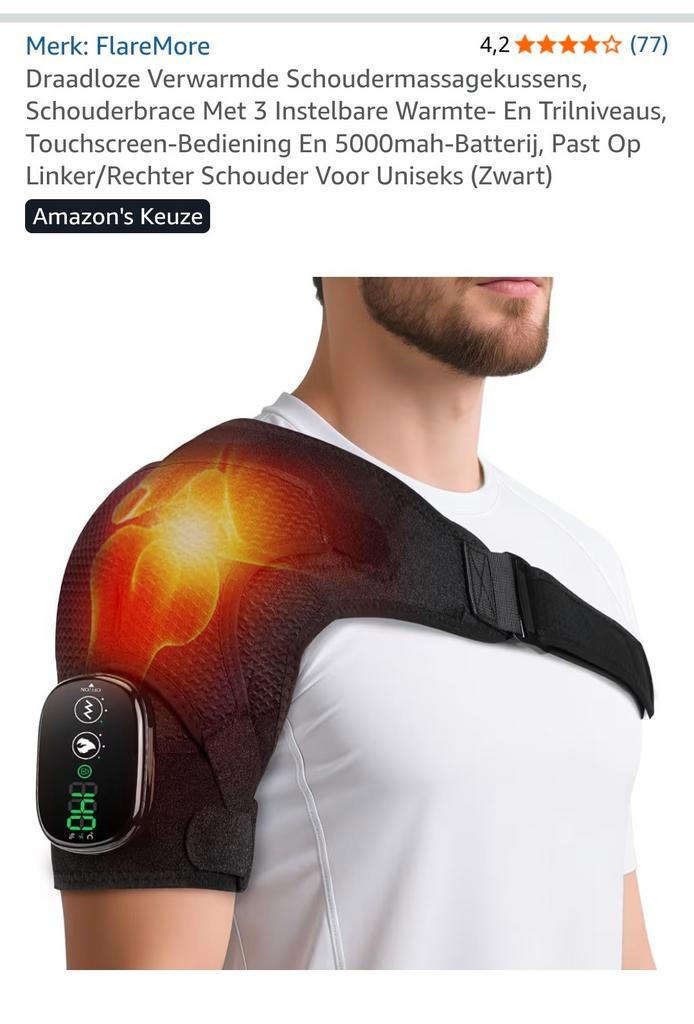 Schouderbrace - frozen shoulder - Schoudermassage Warmte, Sport en Fitness, Massageproducten, Nieuw, Massagestoel of Kussen, Ophalen of Verzenden