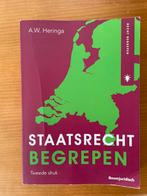 Staatsrecht begrepen van A.W. Heringa, Boeken, Studieboeken en Cursussen, Boomjuridisch, Ophalen of Verzenden, Alpha, WO