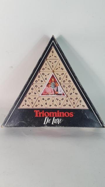 Triominos DeLuxe spel. Tri-Ominos. Zwarte doos. 8C9 beschikbaar voor biedingen