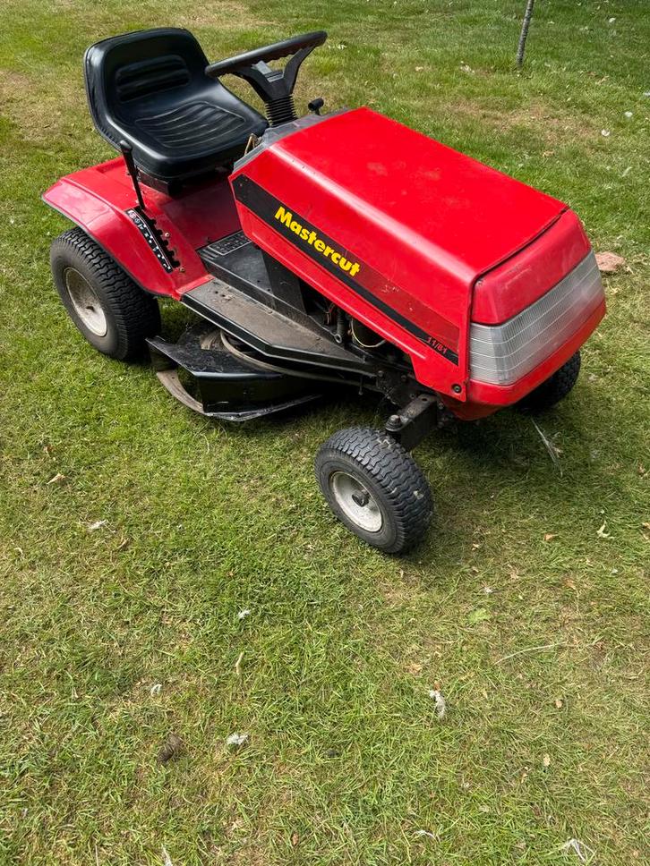 Mastercut Zitmaaier - Benzine, Opvangbak, Elektrische Start, Tuin en Terras, Grasmaaiers, Gebruikt, 50 cm of meer, Cirkelmaaier