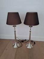 2 Schemerlampen Donkerbruin/Zilver, Ophalen