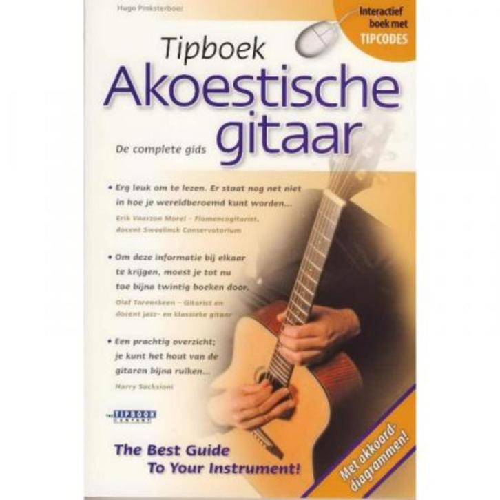 Tipboek Akoestische gitaar + Tipcodes Complete gids, Muziek en Instrumenten, Bladmuziek, Zo goed als nieuw, Artiest of Componist