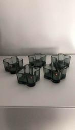 Iittala waxinelichtjes grey 5 stuks, Antiek en Kunst, Antiek | Glas en Kristal, Ophalen