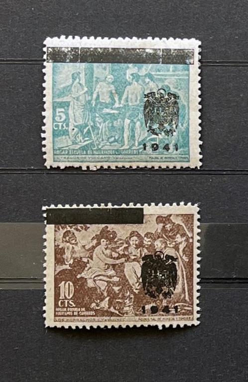 Spanje 1941 Postfris Overprint Schilderij Velázquez, Postzegels en Munten, Postzegels | Europa | Spanje, Postfris, Ophalen of Verzenden