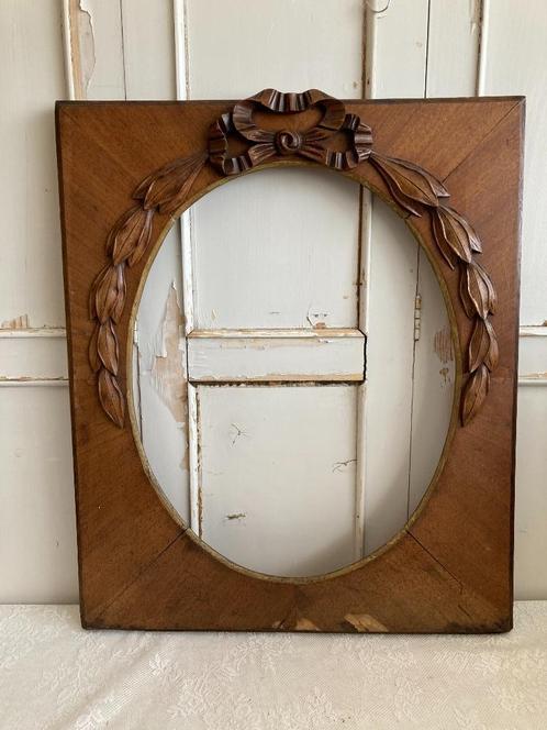 Brocante oude houten lijst / Striklijst, Antiek en Kunst, Curiosa en Brocante, Ophalen