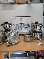 TE  KOOP  PANNENSET, Huis en Inrichting, Keuken | Potten en Pannen, Ophalen, Nieuw, Pannenset, Rvs