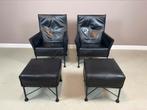 2 Montis Charly fauteuils Gerard van den Berg + hockers IZGS, Ophalen, Zo goed als nieuw, Metaal