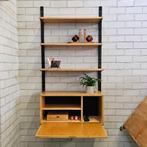 Vintage wallunit wandsysteem wandkast secretaire klepkast, Ophalen, Gebruikt, Vintage design