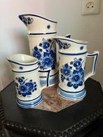 Set 3 stuks maatbekers delfts blauw 21cm 15,5 en 11,5 cm, Ophalen of Verzenden