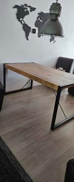 Mangohout eettafel, Ophalen, 50 tot 100 cm, 50 tot 100 cm, Zo goed als nieuw