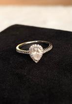 Abelstedt Oxford Zilveren (925) Halo Peer Ring 56mm, Met kristal, Ophalen of Verzenden, Zo goed als nieuw, 17 tot 18