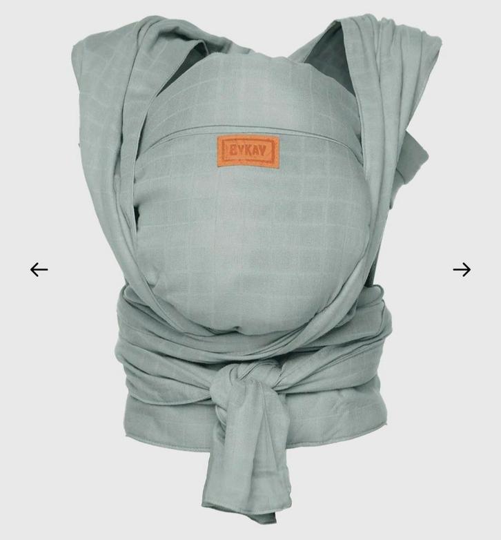 ByKay draagzak, luchtig mousseline, mintgroen, Kinderen en Baby's, Babydragers en Draagdoeken, Zo goed als nieuw, Draagzak, Ophalen of Verzenden