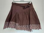 Bruine midi rok laagjes kant maat 42 skater strik Shoeby, Bruin, Maat 42/44 (L), Ophalen of Verzenden, Knielengte