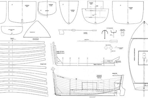 Bouwtekening Overnaadse Sloep, Hobby en Vrije tijd, Modelbouw | Boten en Schepen, Nieuw, Overige merken, Ophalen of Verzenden