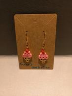 Strijkkralen Oorbellen - Roze IJsjes, Ophalen of Verzenden, Nieuw, Roze