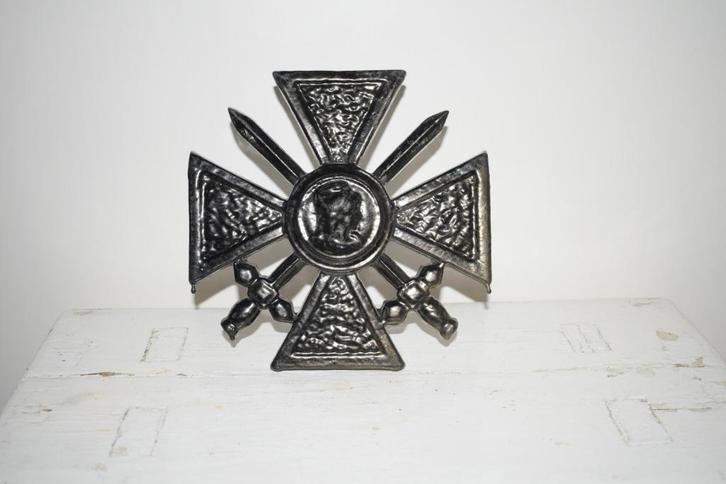 Gietijzeren embleem Franse leger uit ww1, Verzamelen, Militaria | Algemeen, Landmacht, Embleem of Badge, Overige gebieden, Ophalen of Verzenden