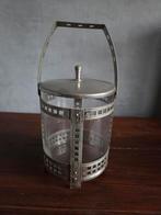 Art deco glazen koektrommel, Ophalen of Verzenden, Zo goed als nieuw, Overige materialen, Minder dan 25 cm