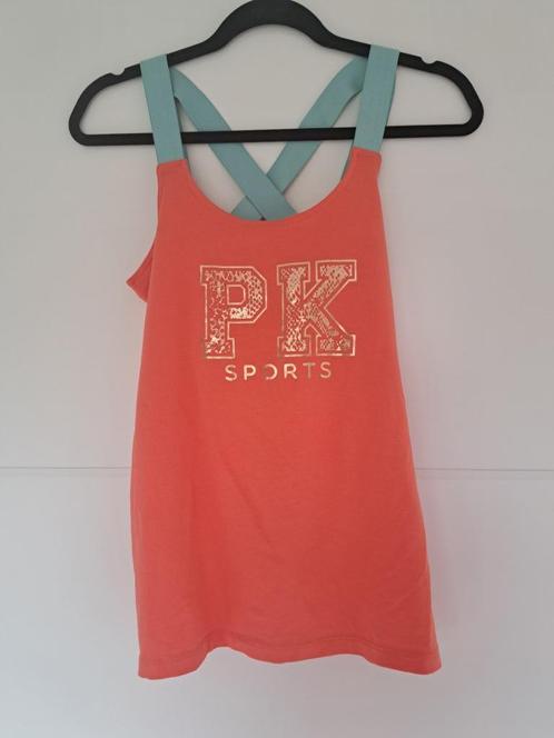PK zalmroze top met goudmetallic opdruk (mt L) - 1x gedragen, Kleding | Dames, Sportkleding, Zo goed als nieuw, Maat 42/44 (L)