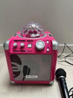 IDance cube BC100 roze karaoke box + microfoon, Audio, Tv en Foto, Karaoke-apparatuur, Complete set, Ophalen of Verzenden, Zo goed als nieuw