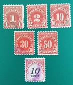 USA : Postage Due zegels 1/2/10/30/50 cent 1930 + 10 c 1959, Postzegels en Munten, Postzegels | Amerika, Verzenden, Noord-Amerika