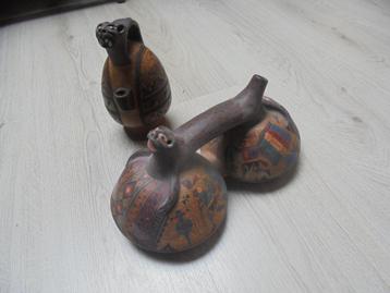 vintage pottery precolumbiaanse peru stijgbeugel artefact