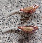 Kerstbal Kerstornament 2x Vogel bruin met staart, Diversen, Kerst, Ophalen of Verzenden