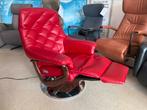 Himolla design relax fauteuil elektrisch draaivoet leer, Huis en Inrichting, Fauteuils, Ophalen of Verzenden, Zo goed als nieuw