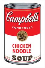 Andy Warhol(1928)Lithografie"Campbells Chicken Noodle"Ges Ge, Antiek en Kunst, Kunst | Litho's en Zeefdrukken, Ophalen of Verzenden