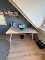 extra groot houten bureau; breedte160xdiepte80 xhoogte75cm, Huis en Inrichting, Bureaus, Ophalen, Zo goed als nieuw, Bureau