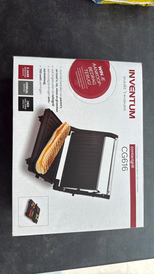 Inventum contactgrill GC616, Witgoed en Apparatuur, Contactgrills, Nieuw, Ophalen of Verzenden