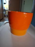 oranje bloempot, Tuin en Terras, Rond, Ophalen of Verzenden, Aardewerk, Minder dan 40 cm