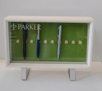 Parker pennen reclame display vitrine vulpen balpen showcase beschikbaar voor biedingen