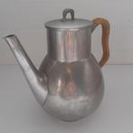 Just Andersen Koffiepot, 1930s Art Deco, Tin & Riet, 17 cm, Verzenden