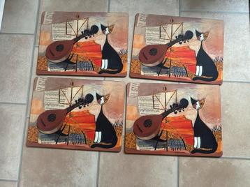 Rosina Wachtmeister Cat Coaster: Moderne kurken onderzetters beschikbaar voor biedingen