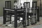 Eettafel Forever Chrome Hoogglans MDF zwart-wit -SALE-, Nieuw, Vijf personen of meer, Rechthoekig, 50 tot 100 cm