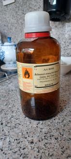 Vintage fles ethanol Merck   ,laboratorium fles, Antiek en Kunst, Ophalen of Verzenden