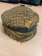 Metalen Legerhelm met Net, Ophalen of Verzenden, Overige soorten, Overige gebieden, Helm of Baret