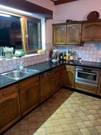 Bruine VINTAGE keuken gratis ophalen (Lanaken), Gebruikt, Bruin, Hoekkeuken, Ophalen of Verzenden