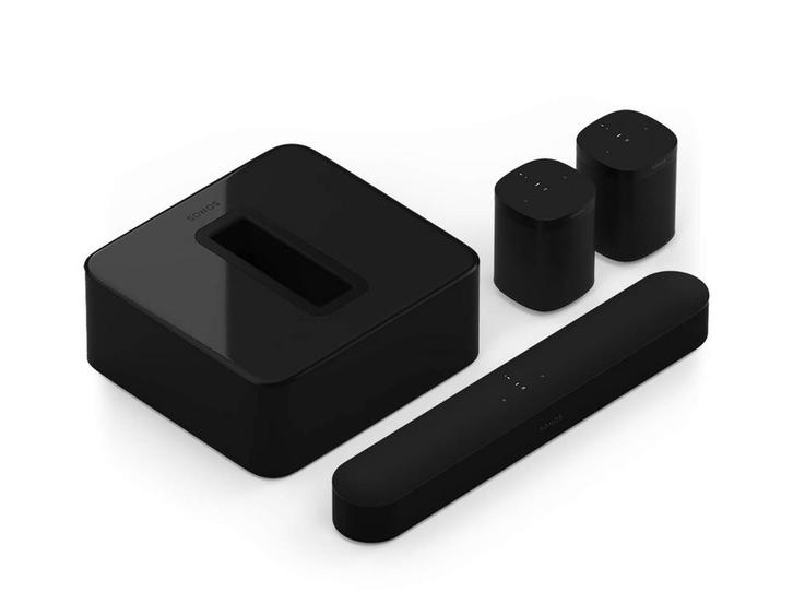Sonos Surround Set: 2x Era 100, Sub, Beam, Audio, Tv en Foto, Luidsprekers, Gebruikt, Complete surroundset, Minder dan 60 watt
