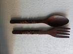 Vintage tikitotem decor vork en lepel, Antiek en Kunst, Ophalen