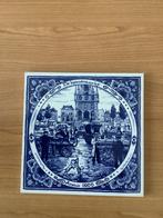 Delfts Blauw Tegeltje Kaasmarkt 1900, Antiek en Kunst, Antiek | Wandborden en Tegels, Ophalen of Verzenden