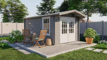Blokhut - Tuinhuis Julia | 40 mm | vuren onbehandeld beschikbaar voor biedingen