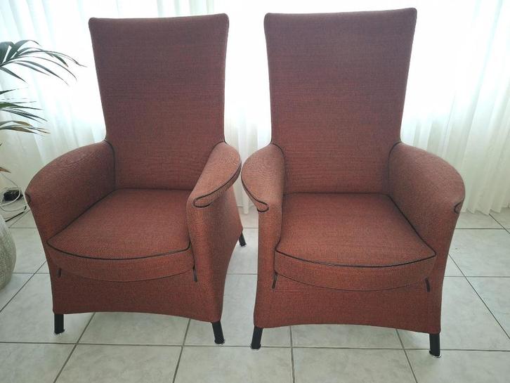 Hoge fauteuils, Huis en Inrichting, Fauteuils, Gebruikt, Stof, 50 tot 75 cm, 75 tot 100 cm, Ophalen