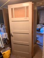 Klassieke paneeldeur met glas 211x87,5, Ophalen of Verzenden, Zo goed als nieuw