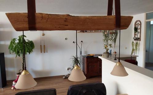 Eiken plafond lamp, Huis en Inrichting, Lampen | Plafondlampen, Zo goed als nieuw, Ophalen