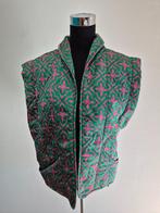Top115 - Groen met roze bodywarmer one size (1), Kleding | Dames, Bodywarmers, Ophalen of Verzenden, Zo goed als nieuw, Maat 38/40 (M)
