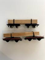 HO wagons vervoer hout (688), Overige merken, Gebruikt, Gelijkstroom, Wagon