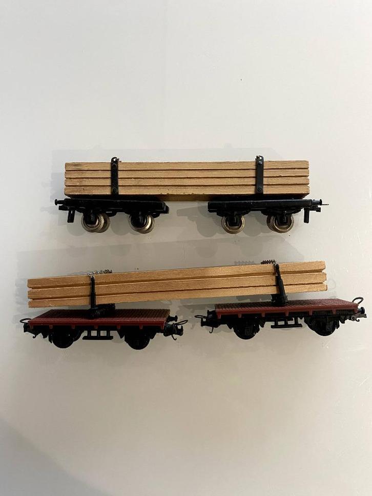 HO wagons vervoer hout (688), Hobby en Vrije tijd, Modeltreinen | H0, Gebruikt, Wagon, Gelijkstroom, Overige merken, Ophalen of Verzenden